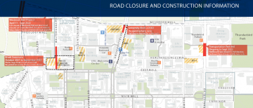 Upcoming road closures on UBC Vancouver campus